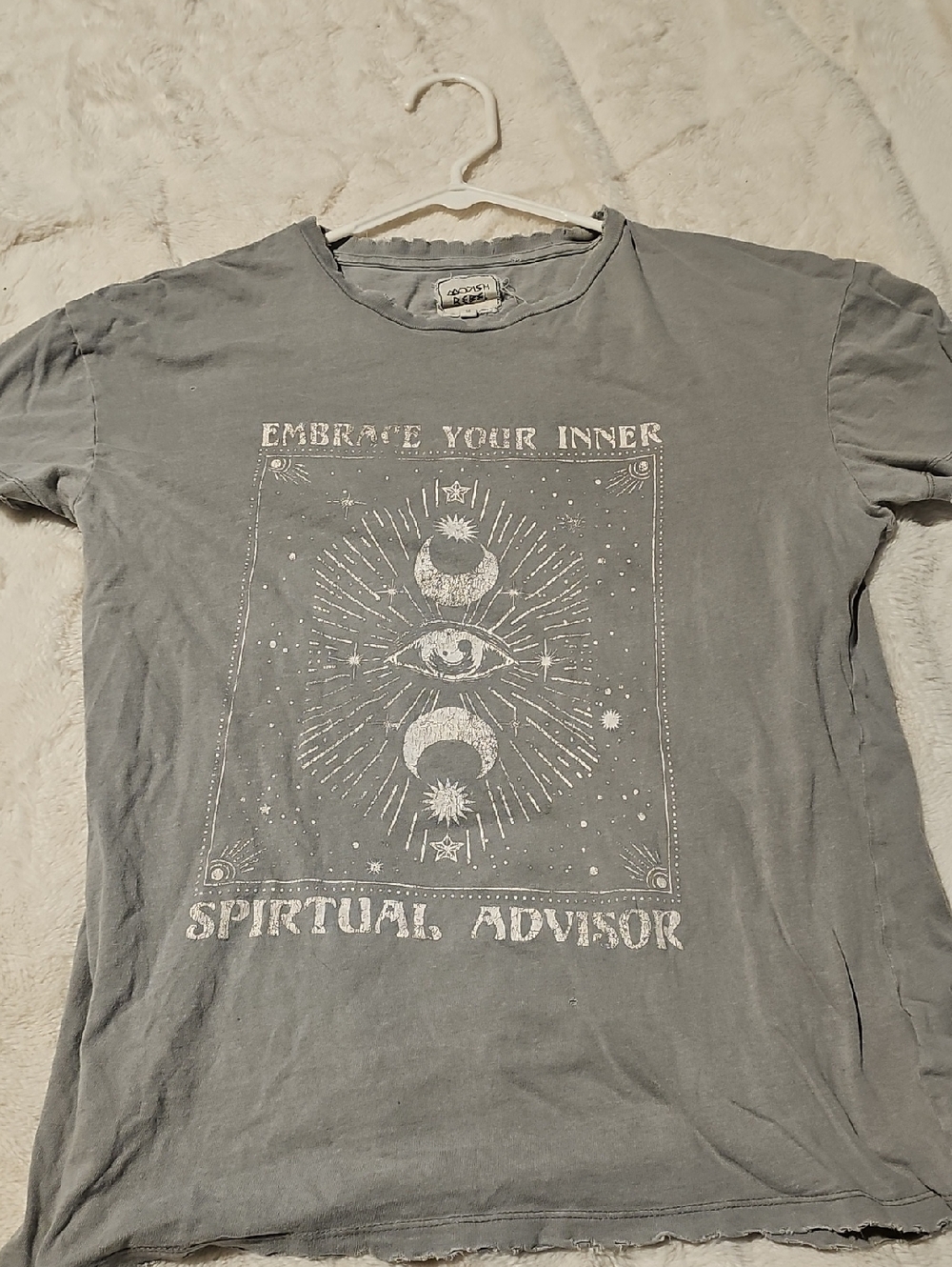 Modish Rebel  Gray Graphic Tee - Spiritual Advisor